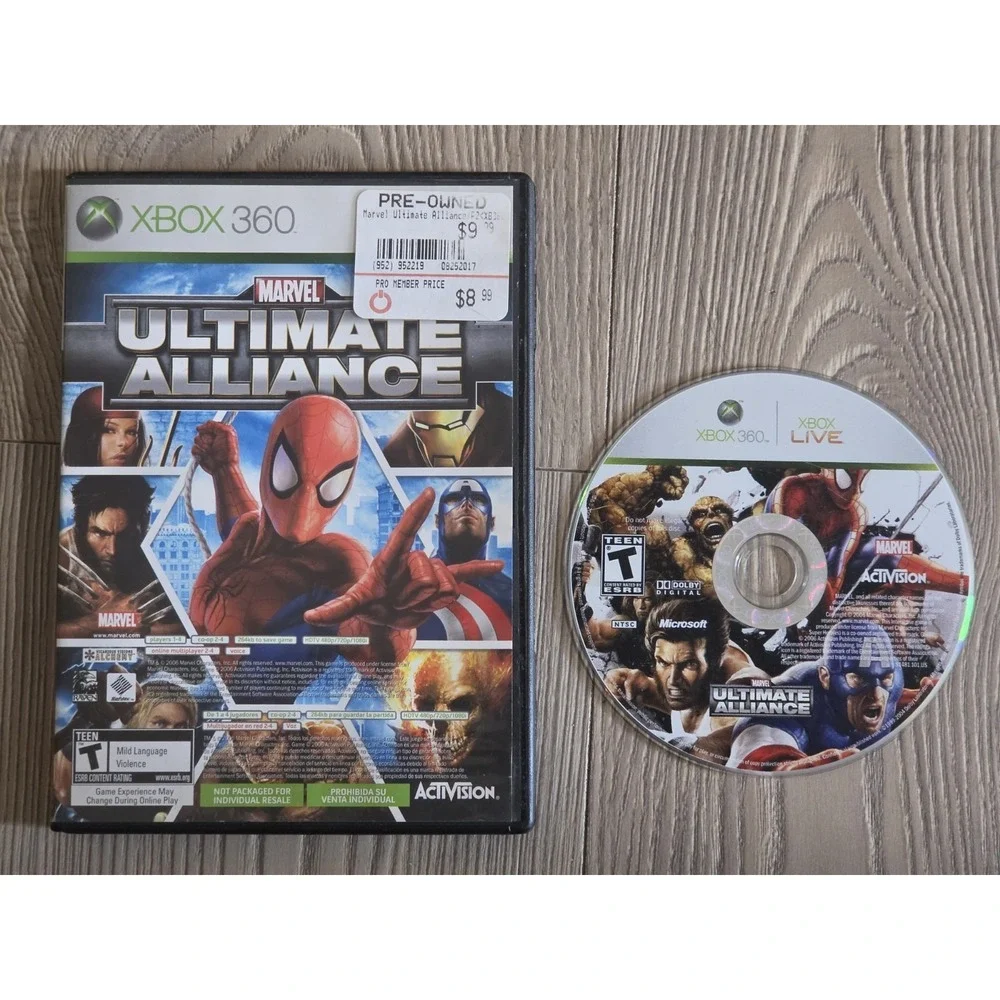 Marvel: Ultimate Alliance (Microsoft Xbox 360, 2006) Tested Game
